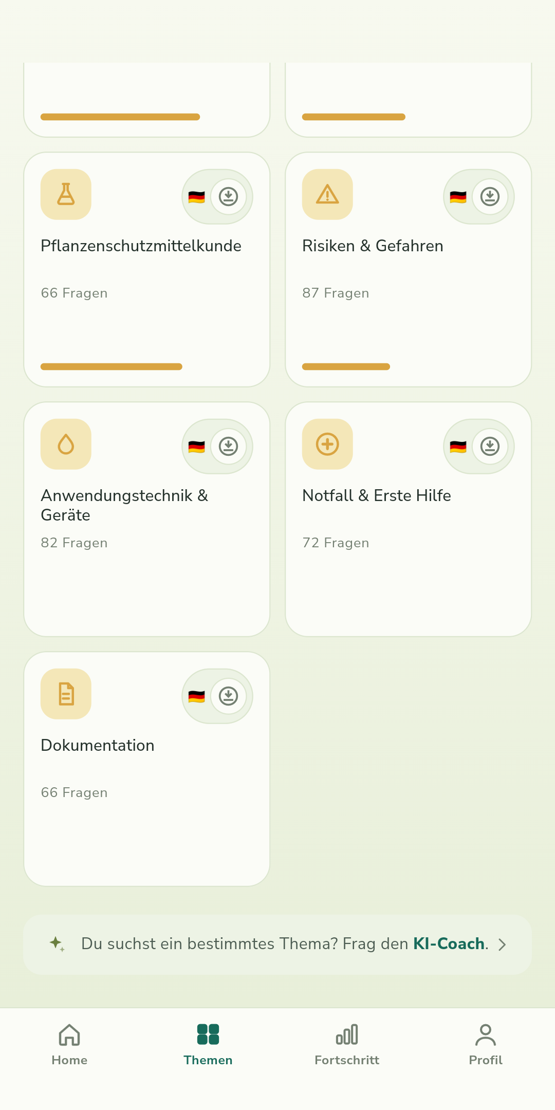 Die zusätzlichen Lernbereiche von Sachkunde Komplett.